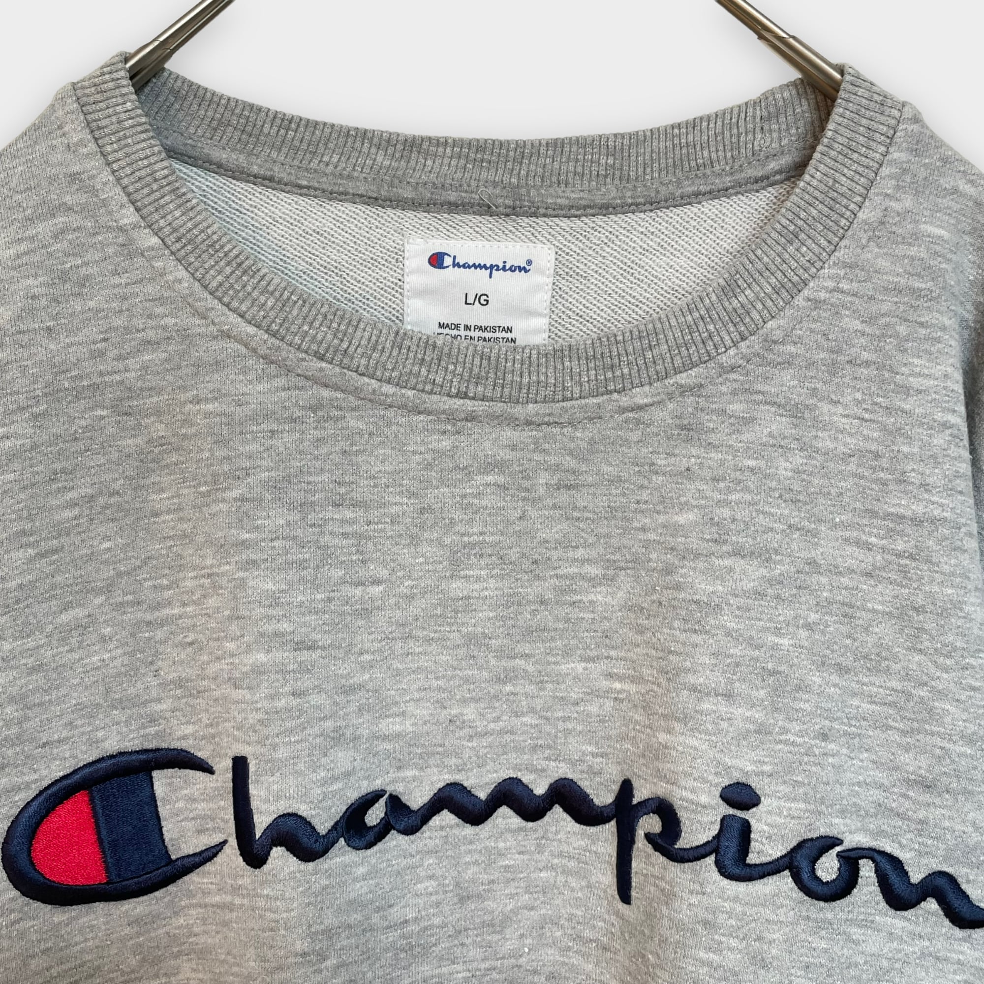 【新品/定価11,880円】champion 刺繍ロゴスウェット（XL）