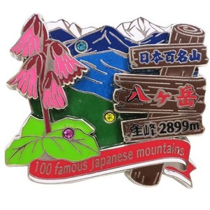【人気】日本百名山[ピンバッジ]2段 ピンズ/八ヶ岳 エイコー トレッキング 登山 グッズ 通販