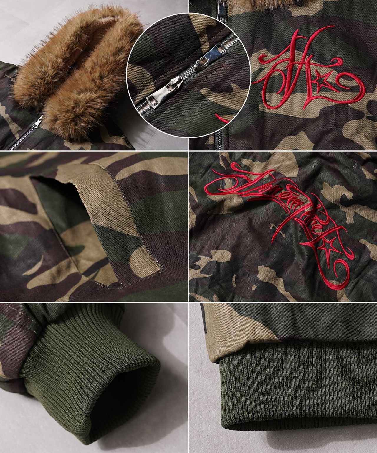 ◆フードファー クロップド パフジャケット◆gt-c25103