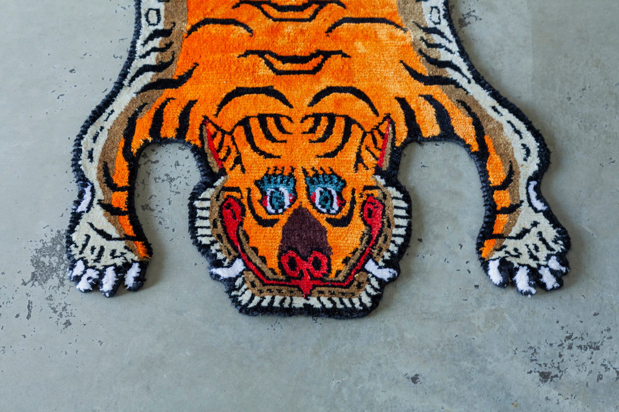 Tibetan Tiger Rug 《XSサイズ •シルク003》チベタンタイガーラグ