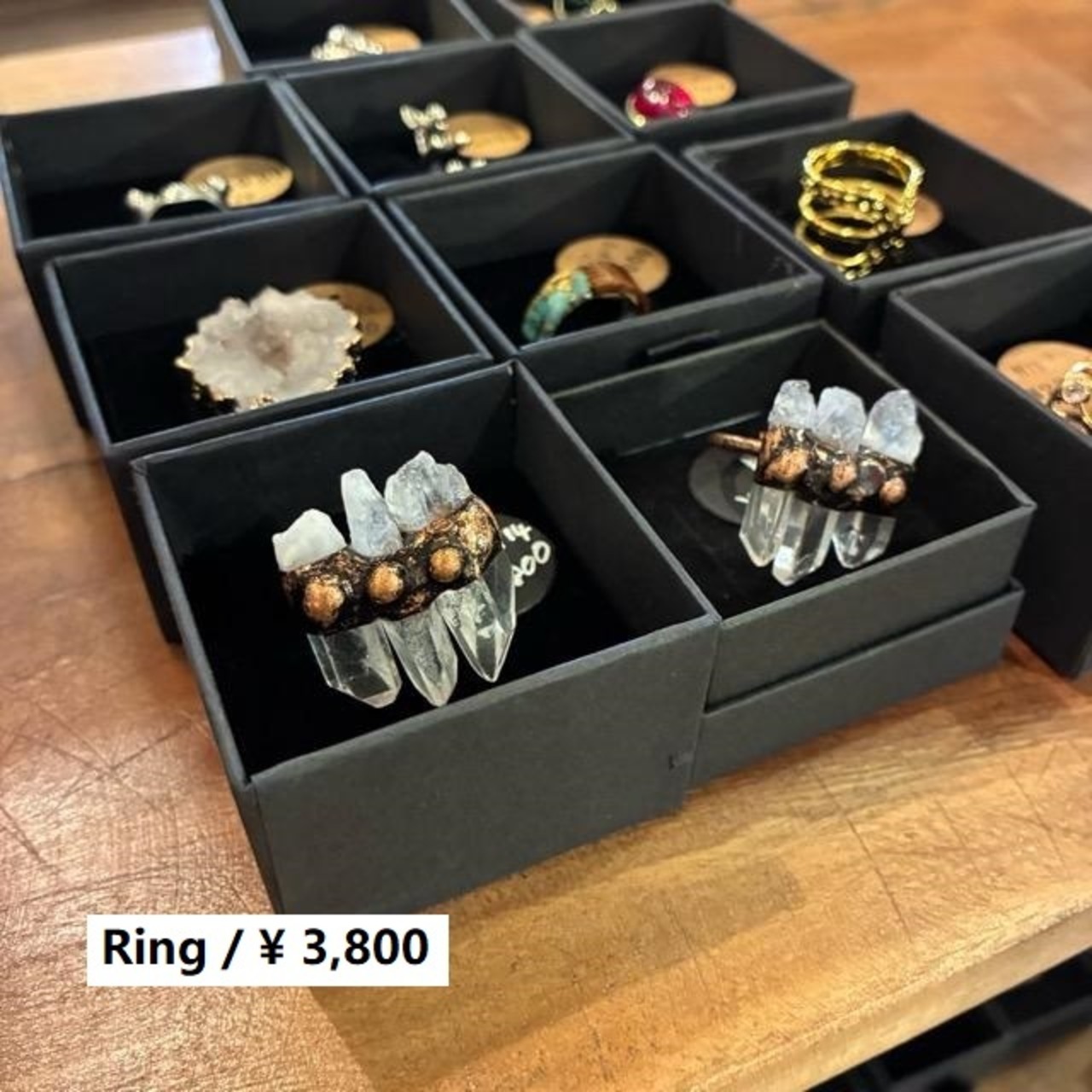 TOPANGA Jewelry 　ジェムストーンリング　クリスタル　全2種　14号　15号　指輪　アクセサリー　ジュエリー　プレゼント　レディース　ギフト
