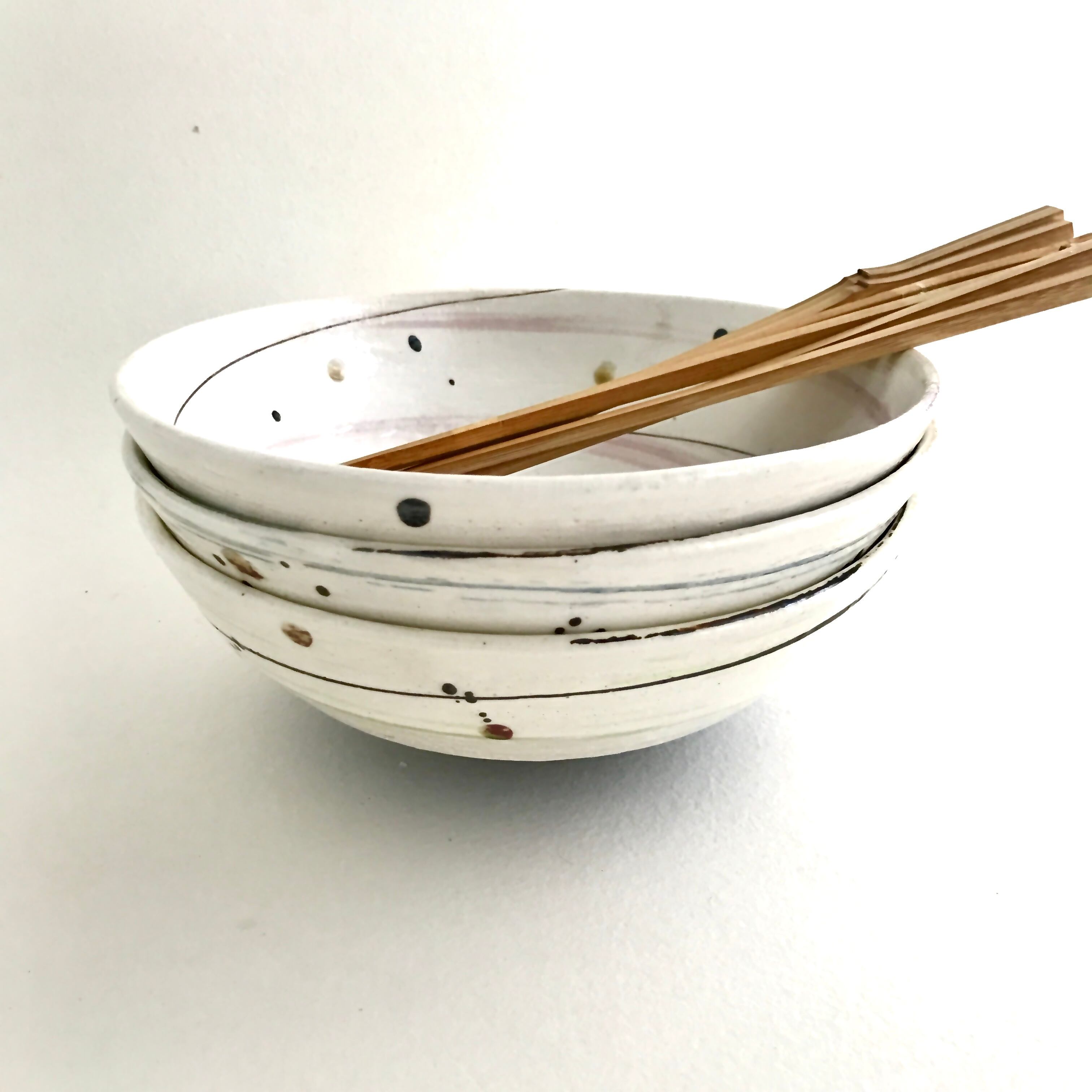 藍釉スパイラル紬bowl