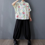 花柄 ワイド シャツ  30259