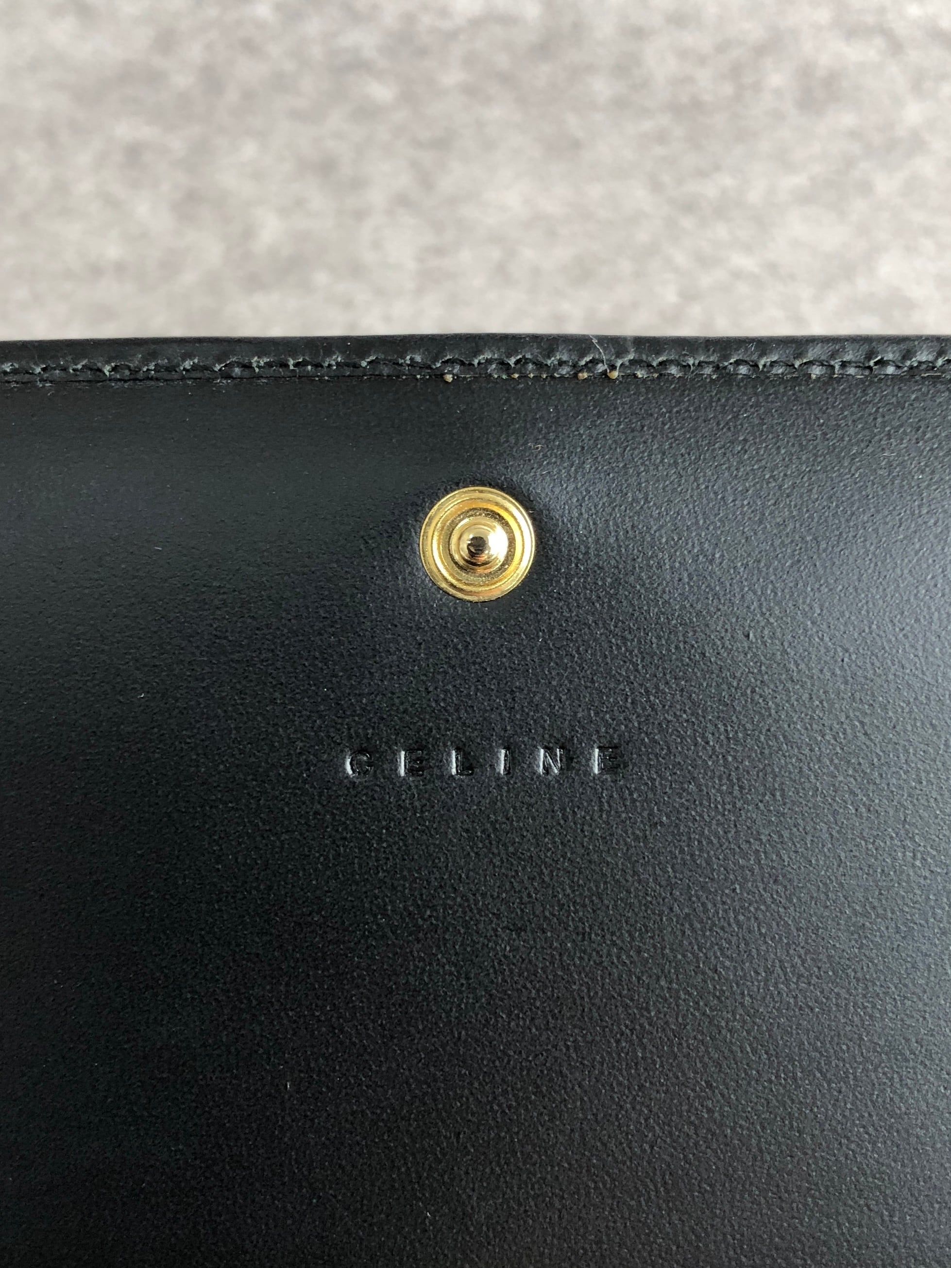 CELINE セリーヌ マカダム ブラック 長財布 PVC レザー CELINE セリーヌ マカダム 財布 ブラック ロゴ PVC レザー 長財布
