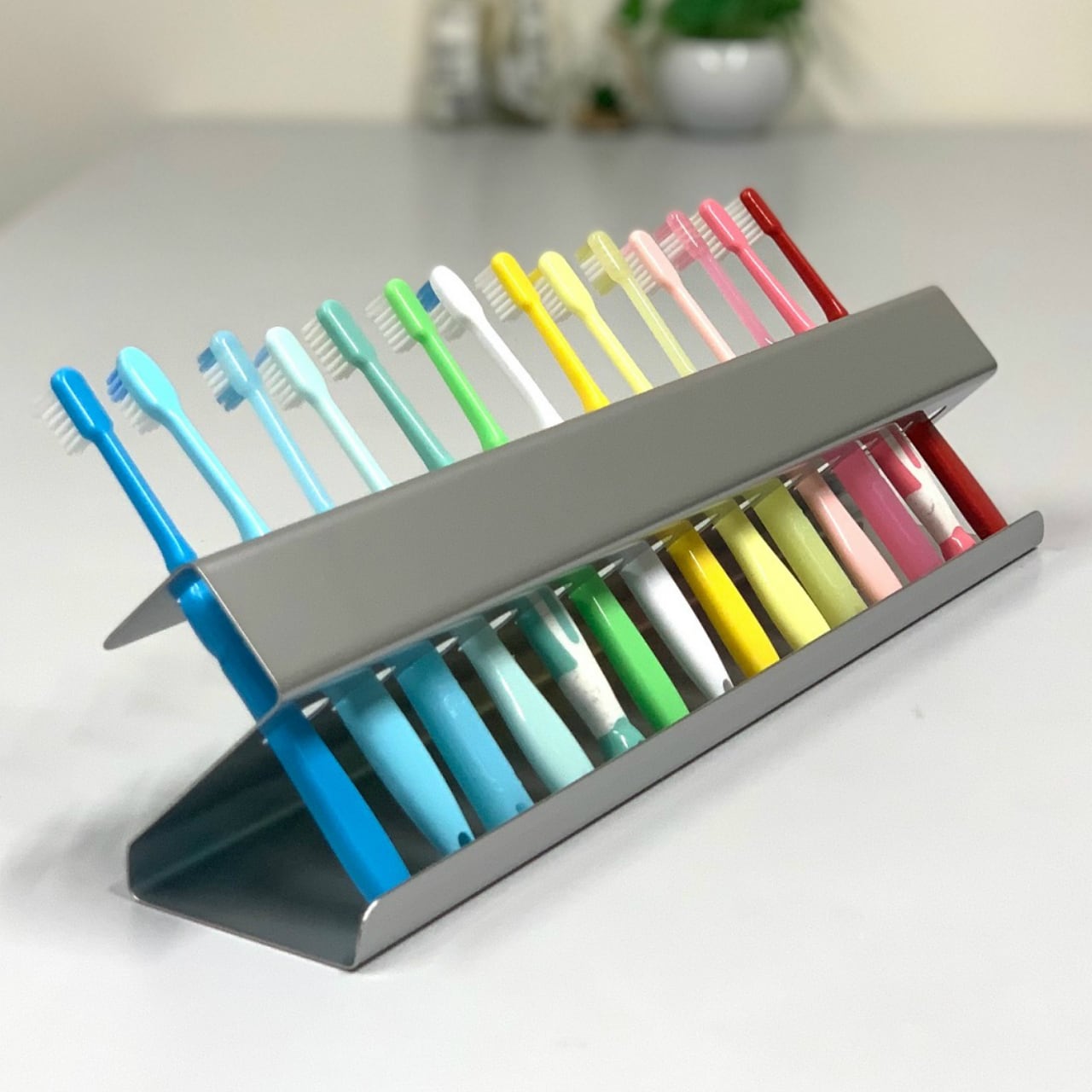 確認▶◀*.゜♡歯ブラシスタンド 歯ブラシスタンド14人用 Sタイプ | Murakami-Stainless