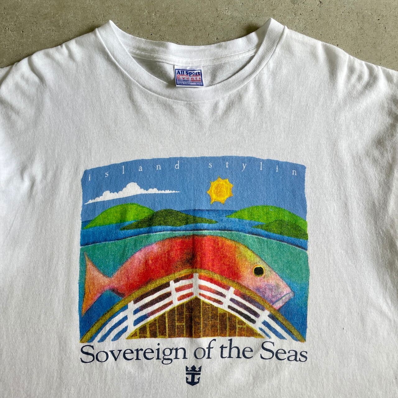 90年代 SOVEREIGN OF THE SEAS クルーズ船 スーベニア アート プリント 
