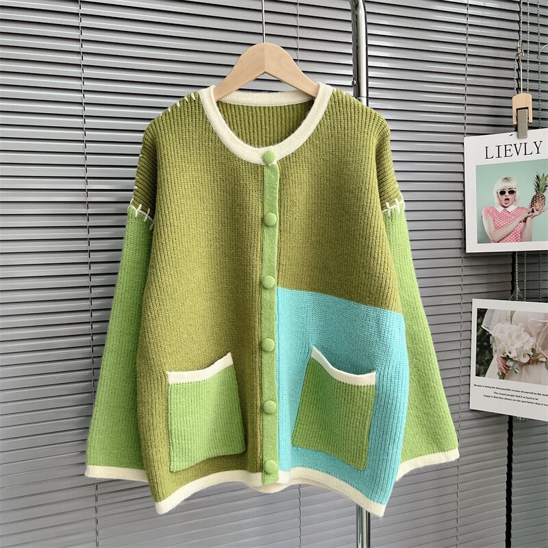 【outer】ドッキングニットカーデ M19988