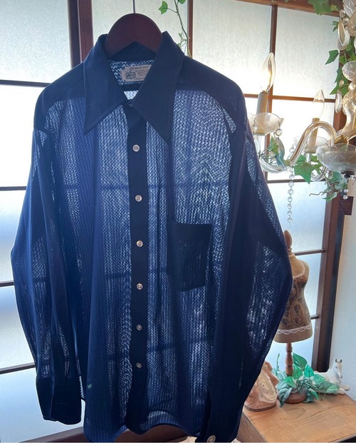 70's "KMART"see-through shirts 【XL】