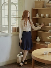 Brume Rayée Draped Blouse F0786