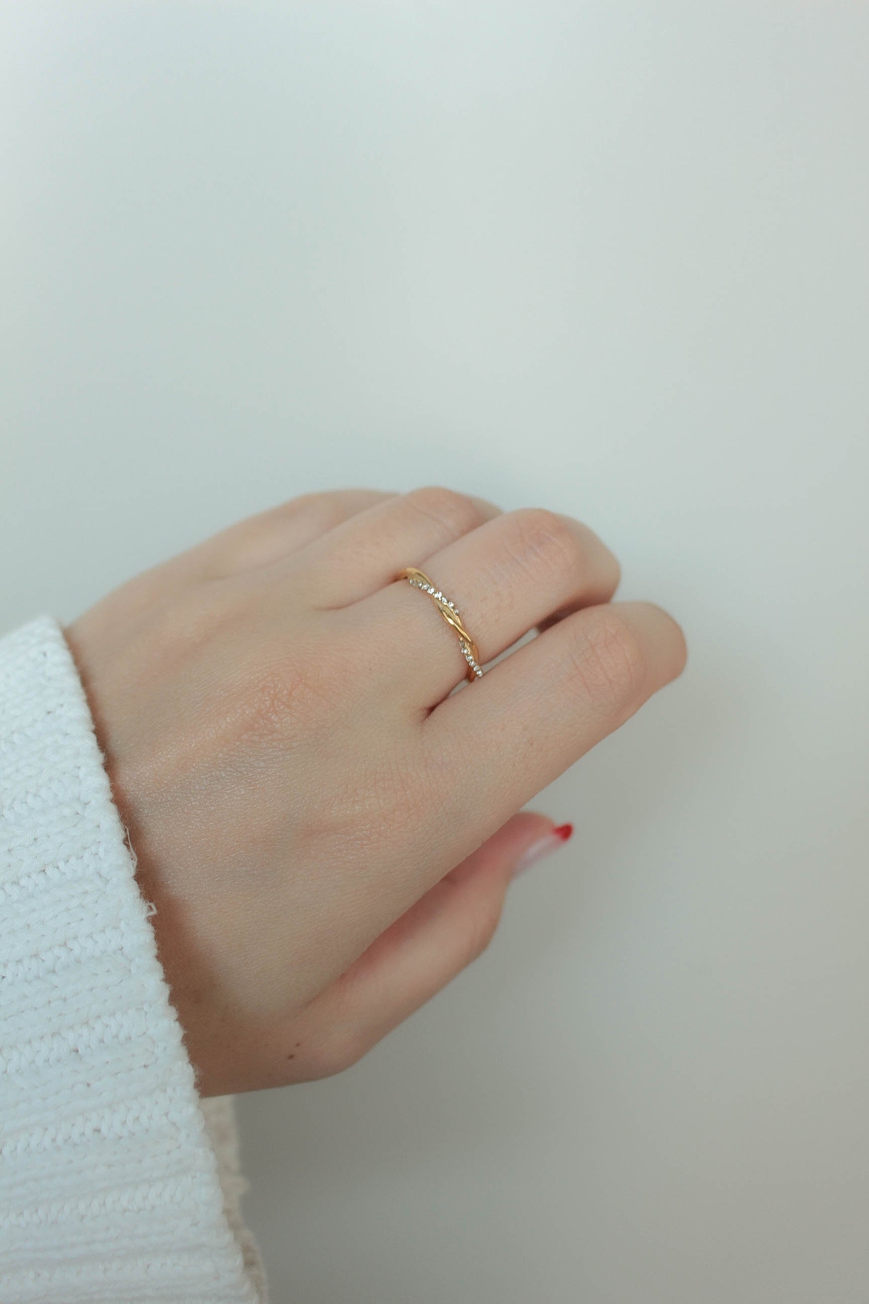 Tricot Dia Ring | ebine(エビネ)|金属アレルギー対応アクセサリー
