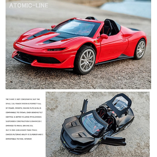 フェラーリ F50 1/32 ミニカー 全3色 ライト点灯 エンジンサウンド 合金モデル 模型 スーパーカー