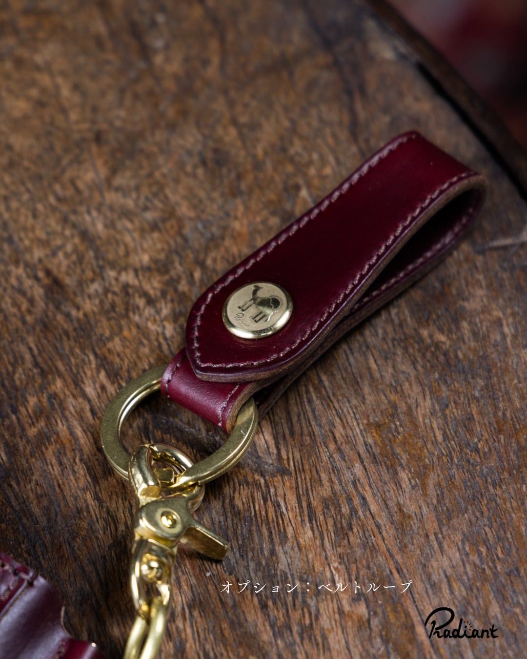 money clip / RW-09 Chromexcel 「Burgundy」 | radiant leatherworks