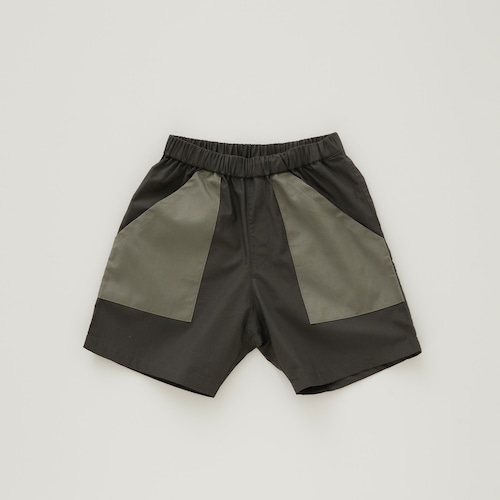 《eLfinFolk 2024SS》Typwriter shorts / charcoal / 90-130cm