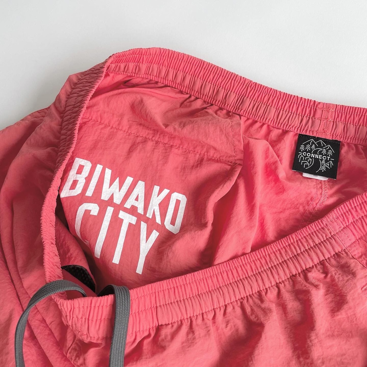 BIWAKO CITY / NYLON SHORTS / CORAL