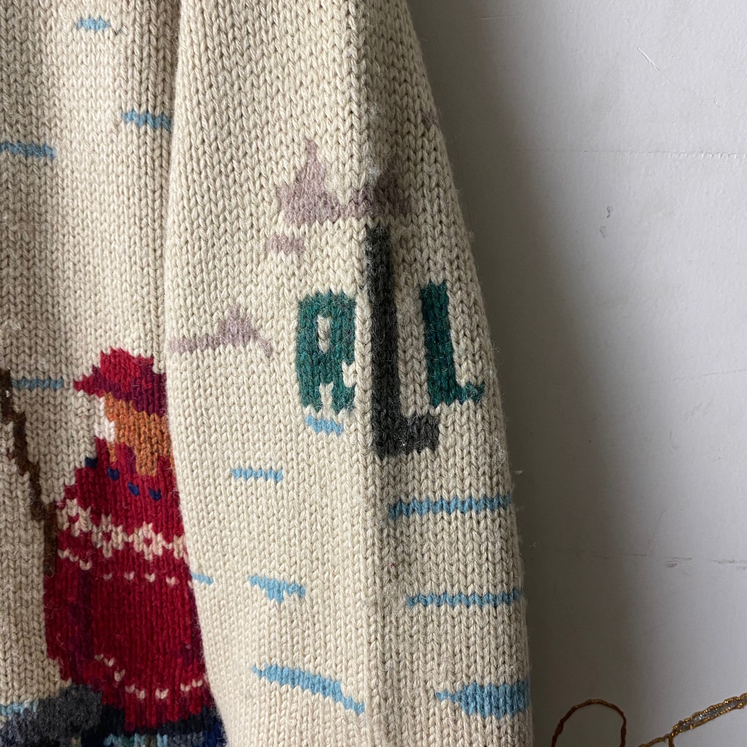 LAUREN RALPH LAUREN hand knit cowichan sweater | NOIR ONLINE