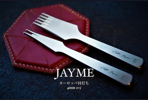 Jaymeヨーロッパ目打ち4.0mm2刃+5刃　P.guide(¥1300)付