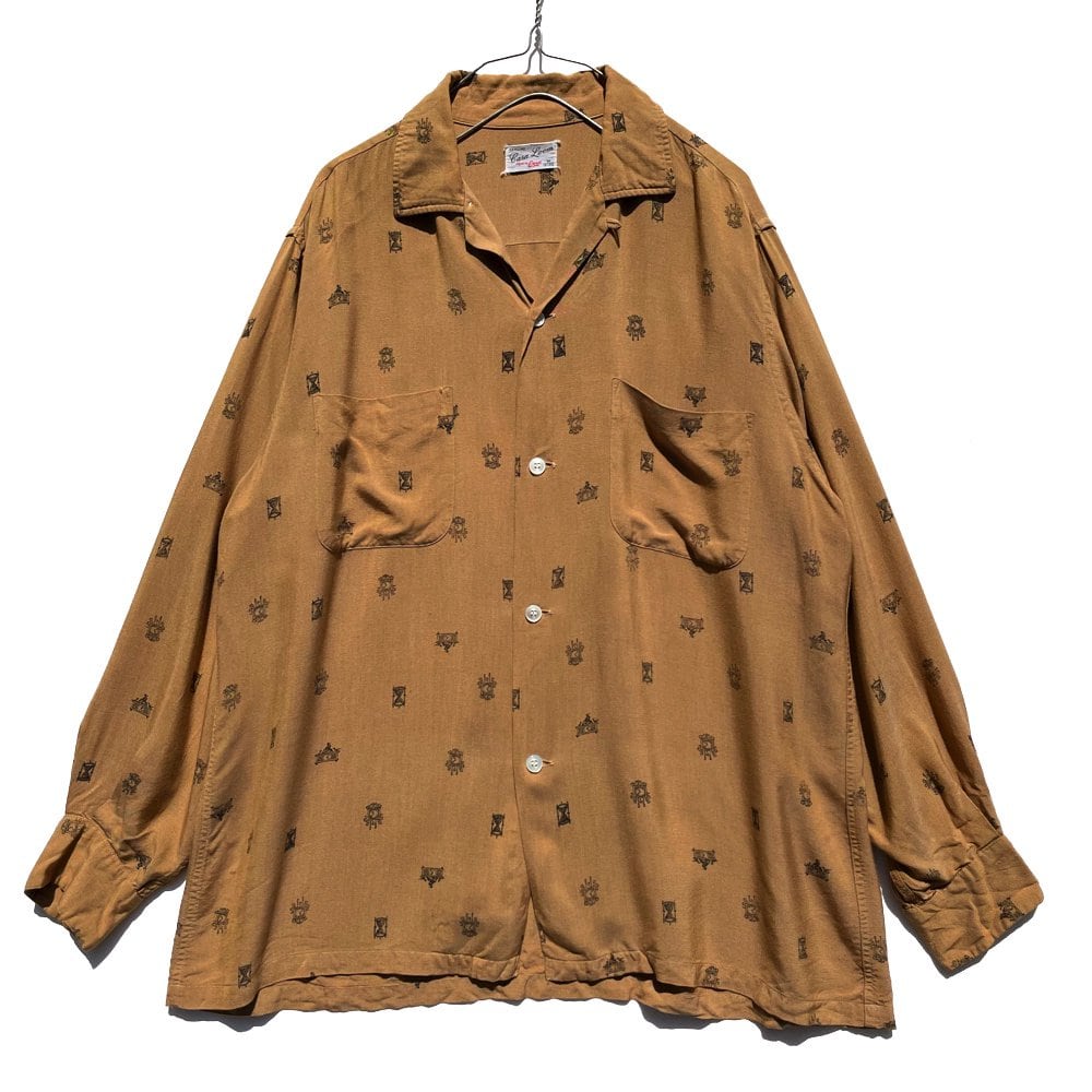 Vintage Open Collar Rayon Shirts [1960s-] [Enro] Vintage Open
