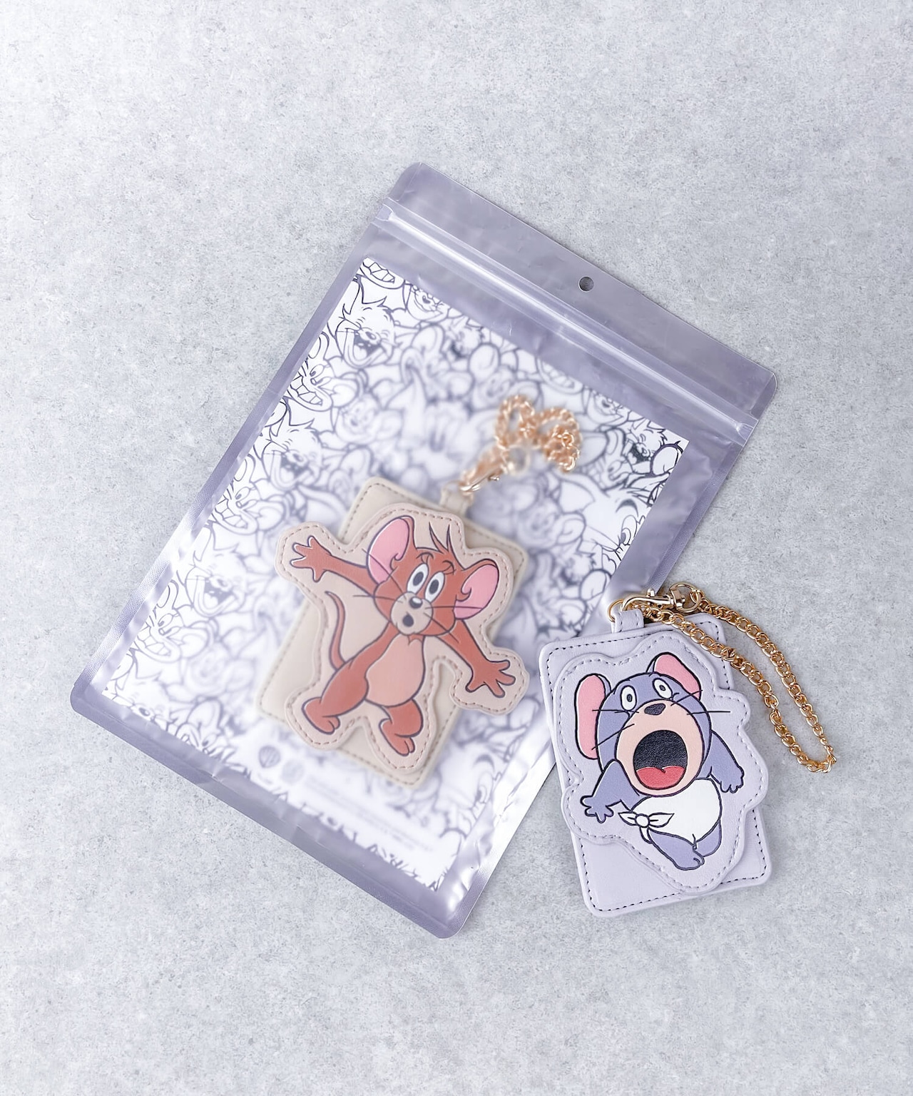 F268114_TOM and JERRY×Flapper びっくりダイカットアップリケパスケース - 7