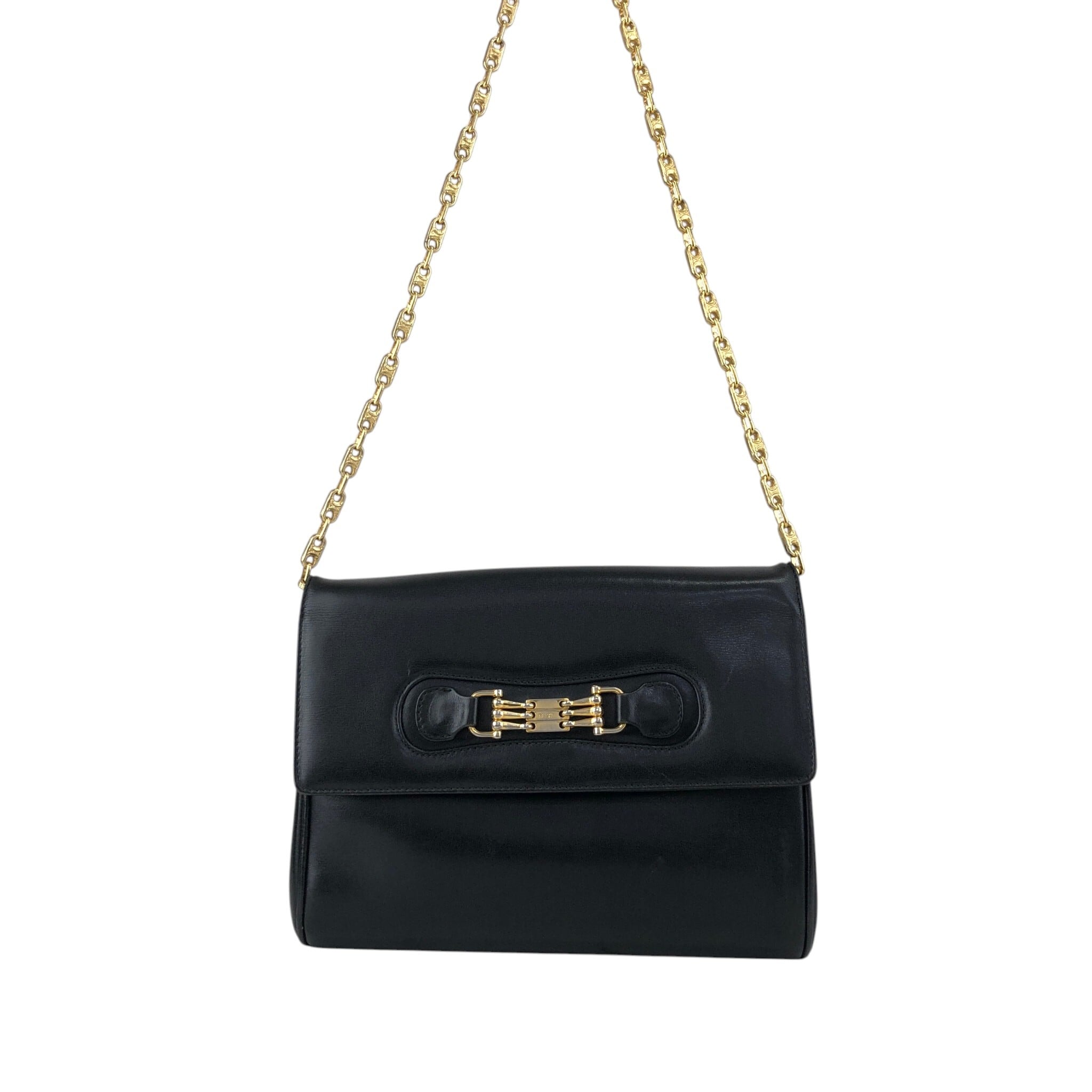 CELINE セリーヌ ショルダーバッグ ブラック ホースビット ブラゾン