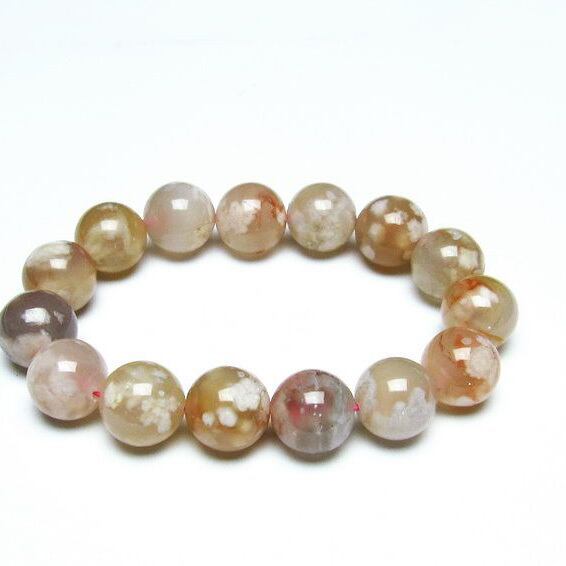 チェリーブロッサムアゲート ブレスレット 桜瑪瑙 14mm [M便 1/10] 111-26383