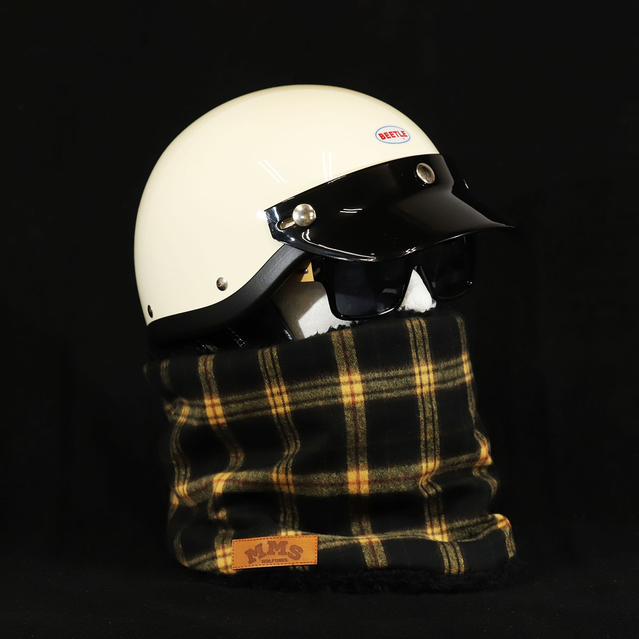 ROBIN NECK WARMER /タータンチェック（YELLOW）&ブラックファー