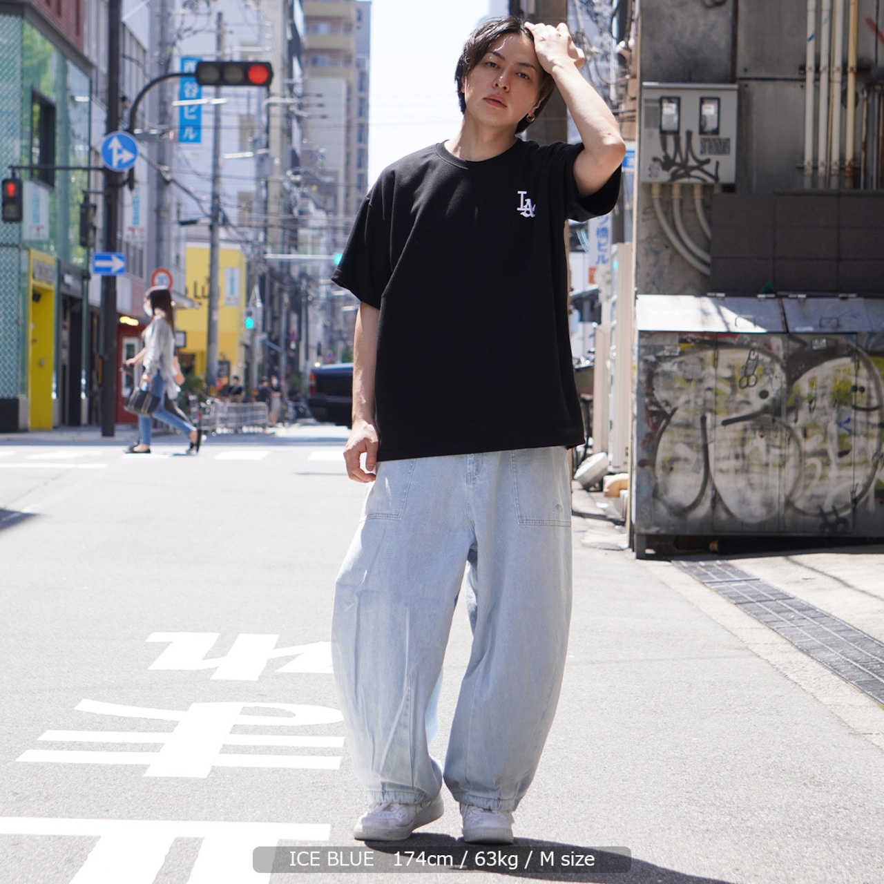 \SALE/◆ワンポイント刺繍 ワイド バルーンパンツ◆ng-90222