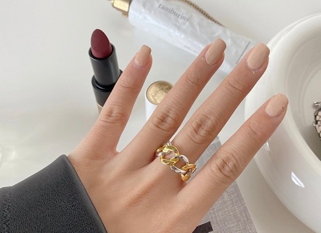 S925 mix chain ring (R194)