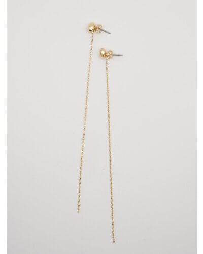 【CHIGNON】[0055-340SH] プチエッグ&チェーン2WAYピアス