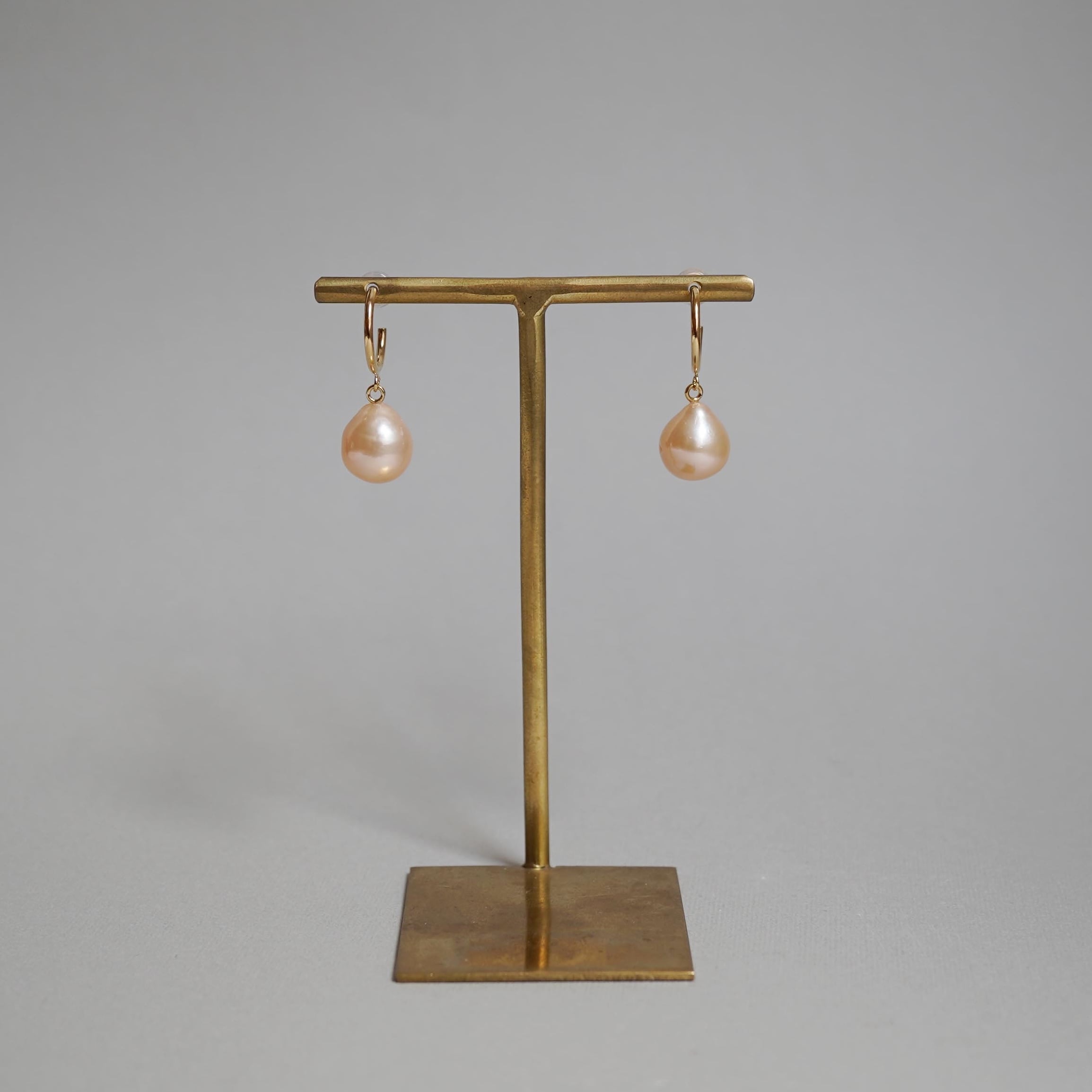 14kgf ピンクアボカドパールピアス