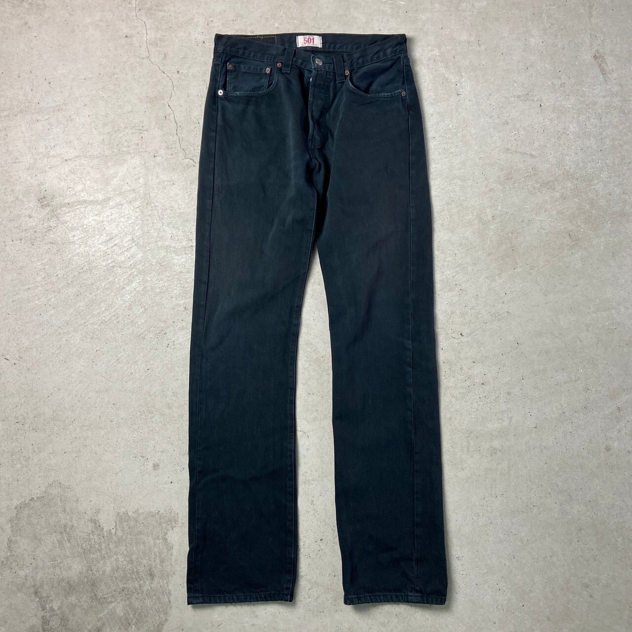 【EI326】Levi's 501 W31 L34 デニムブラックパンツ