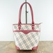 .BURBERRY CHECK PATTERNED LEATHER TOTE BAG/バーバリーチェック柄レザートートバッグ 2000000067674