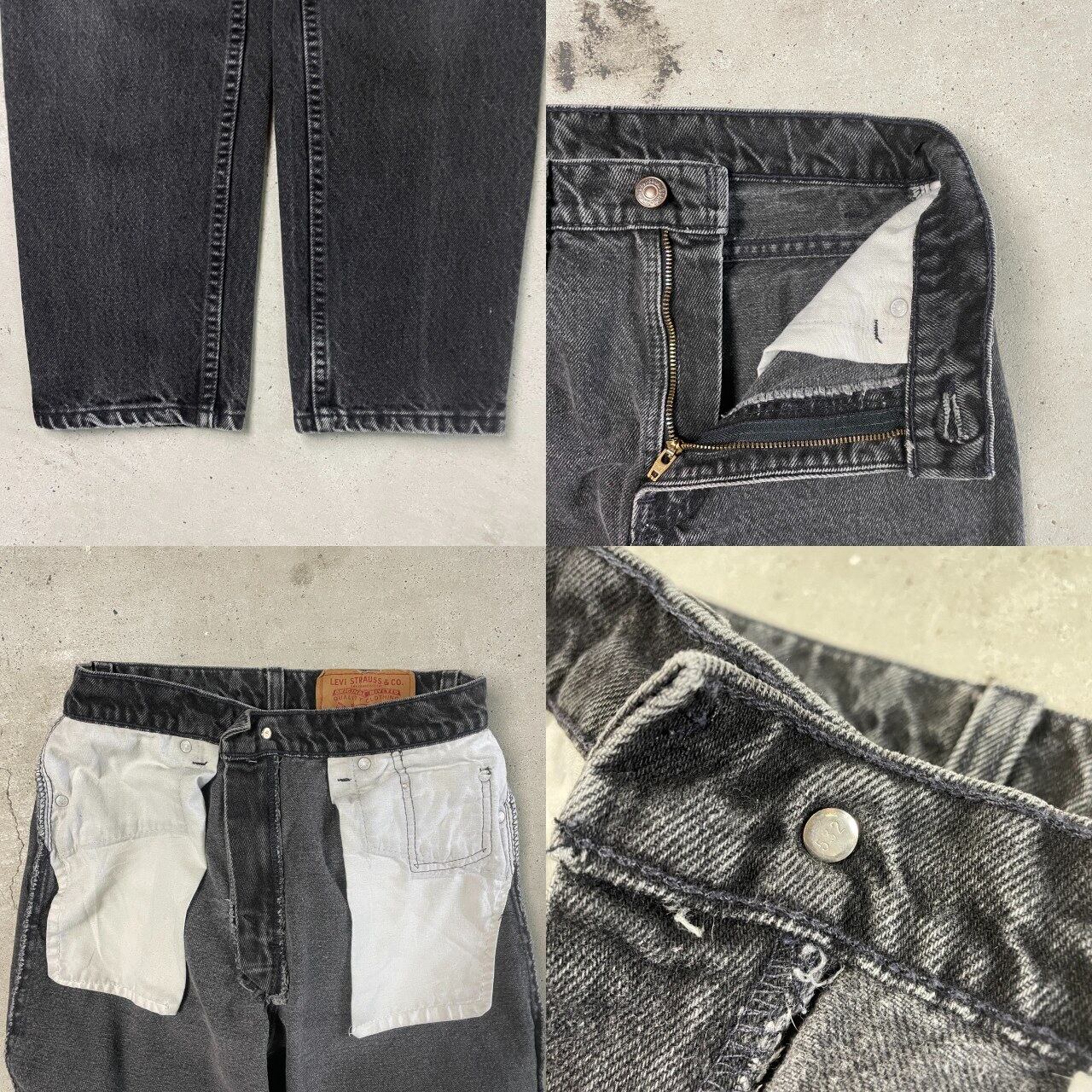 90年代 Levi's リーバイス 550 ブラックデニムパンツ メンズW29 古着
