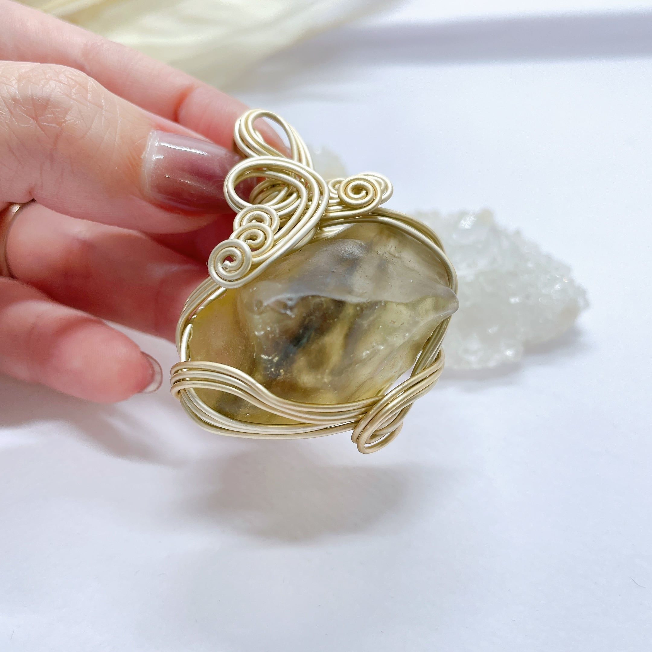 ブラックリビアングラスペンダントトップ✨️ | kirishima