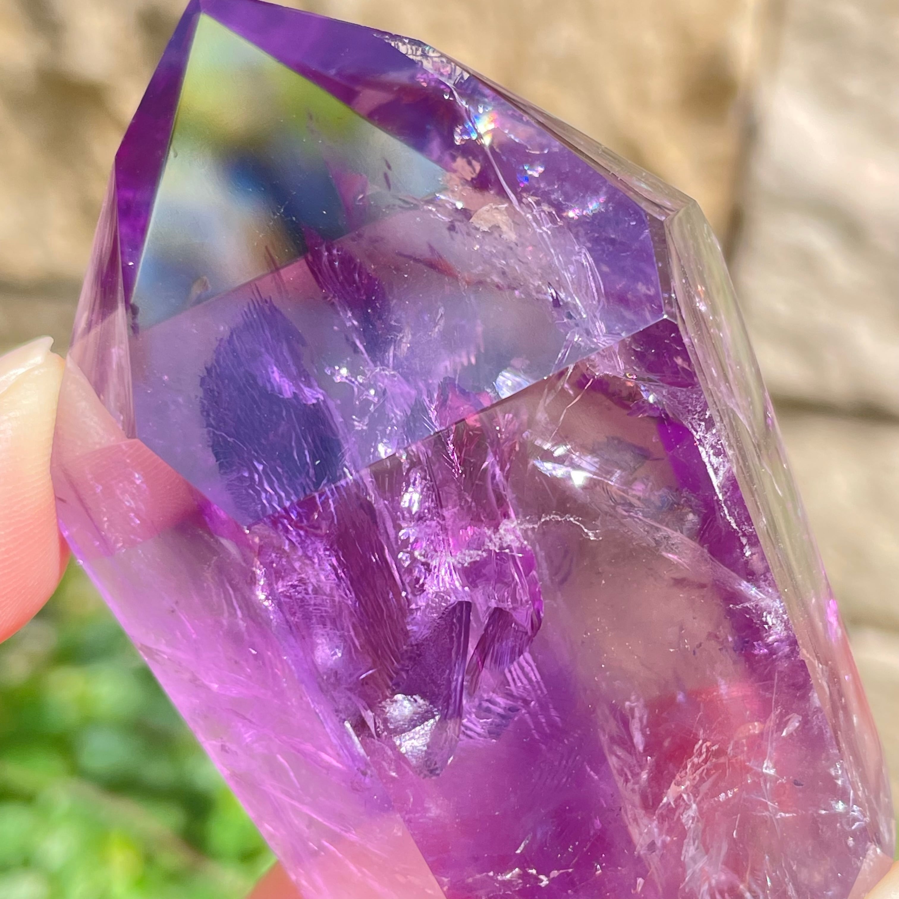 アメジスト ポリッシュポイント型 置物