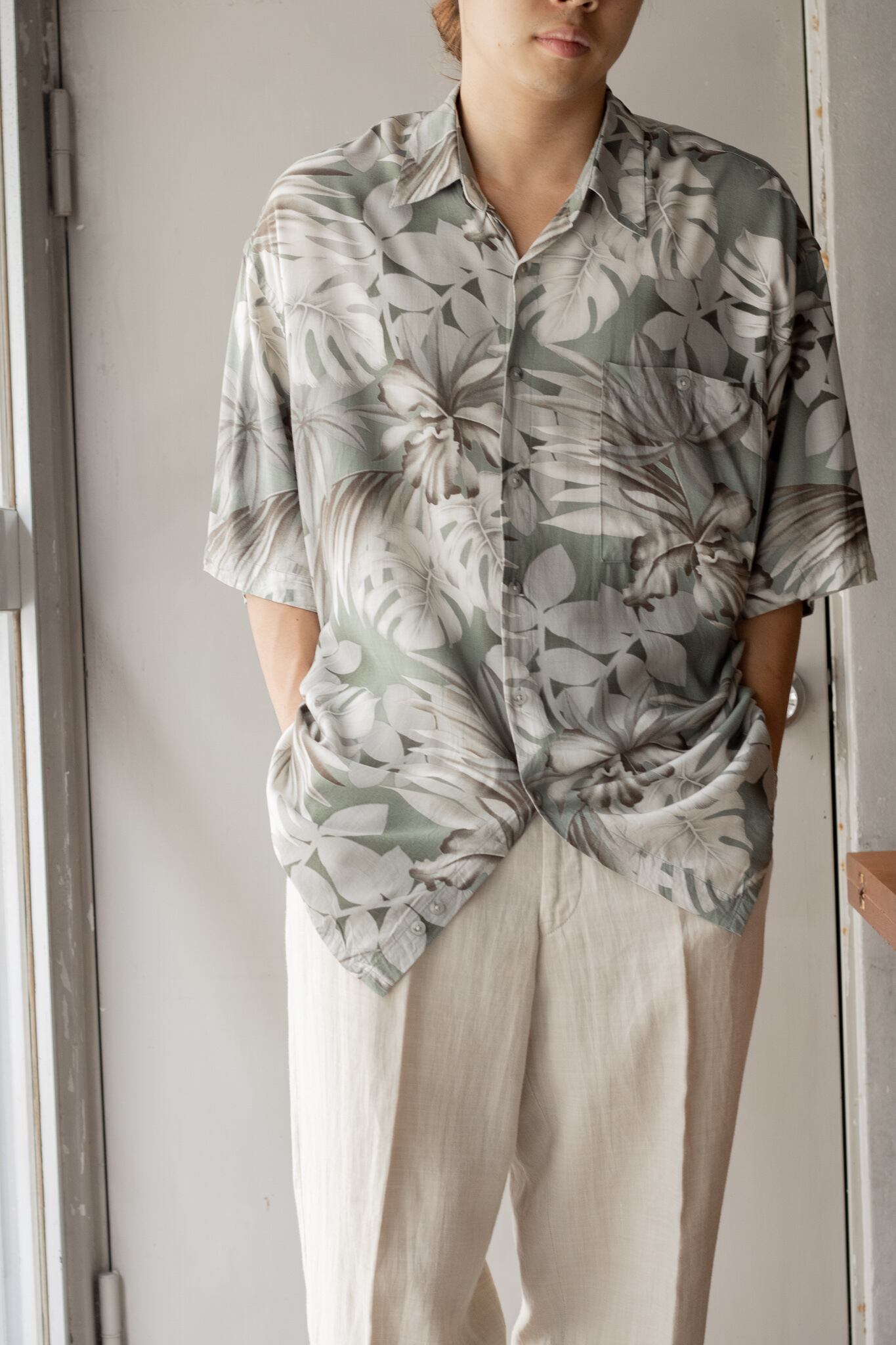 90's VAN HEUSEN | Botanical Rayon shirt | アンクヴィンテージ