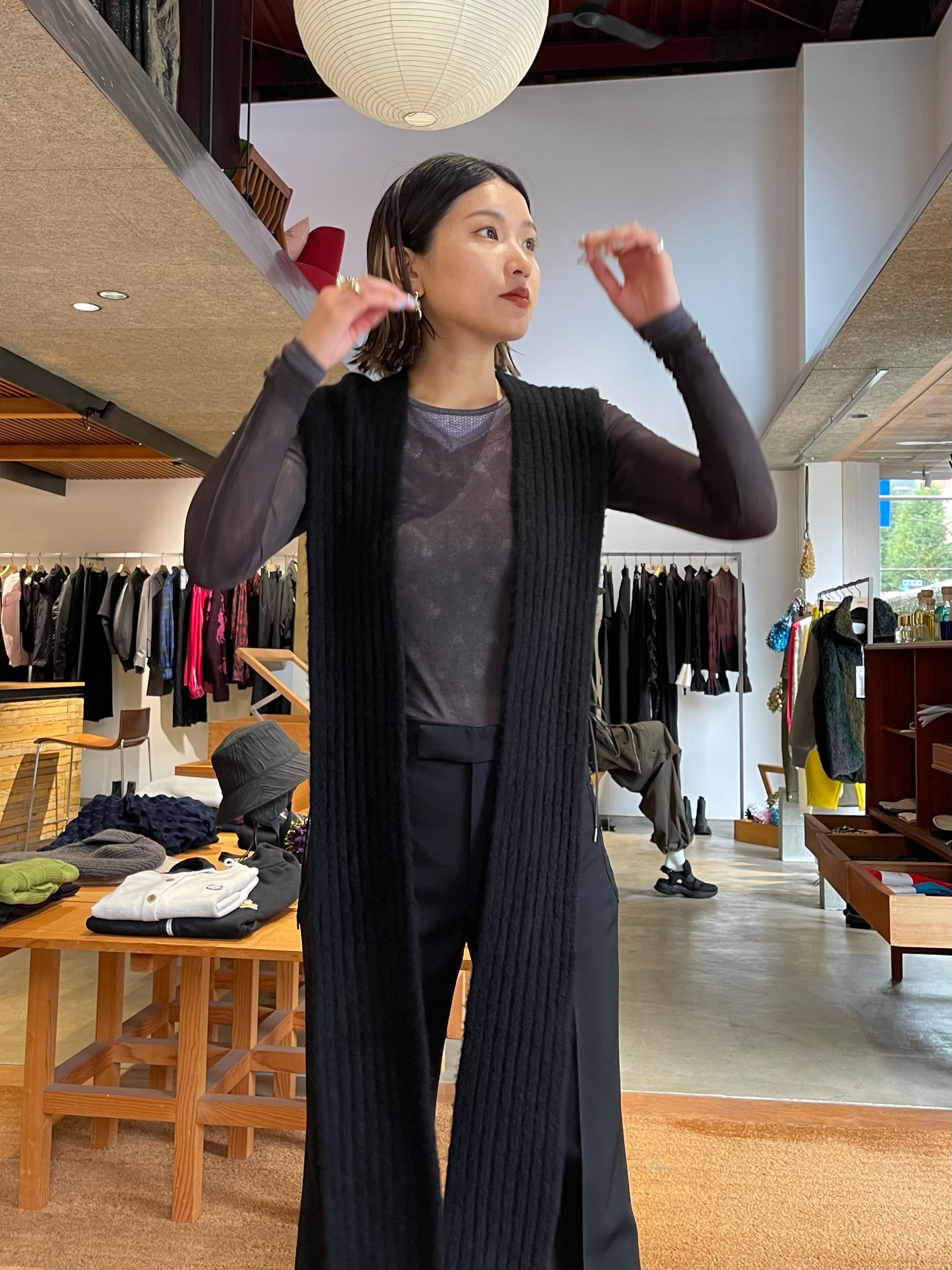 FETICO フェティコ / WOOL CASHMERE KNIT HOODED SCARF | TRENT  