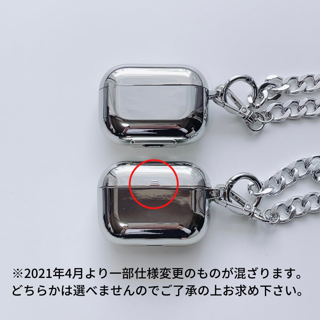 ANNE ★チェーン付き★Apple AirPodsケース AirPods ミラーチェーンケース(Airpods用・AirPods Pro用