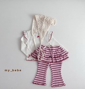 韓国子供服 / Mybebe / 2段リボンカンカンパンツ *XS~XL*