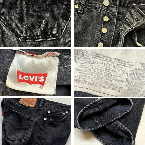 1点物◇ハイチ製Levisリーバイス501黒ブラックジーンズ古着メンズ30