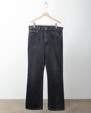 "Levi's" 517 irregular pocket yarn-dyed flared black denim trousers / Made In USA / SIZE:W34 × L32