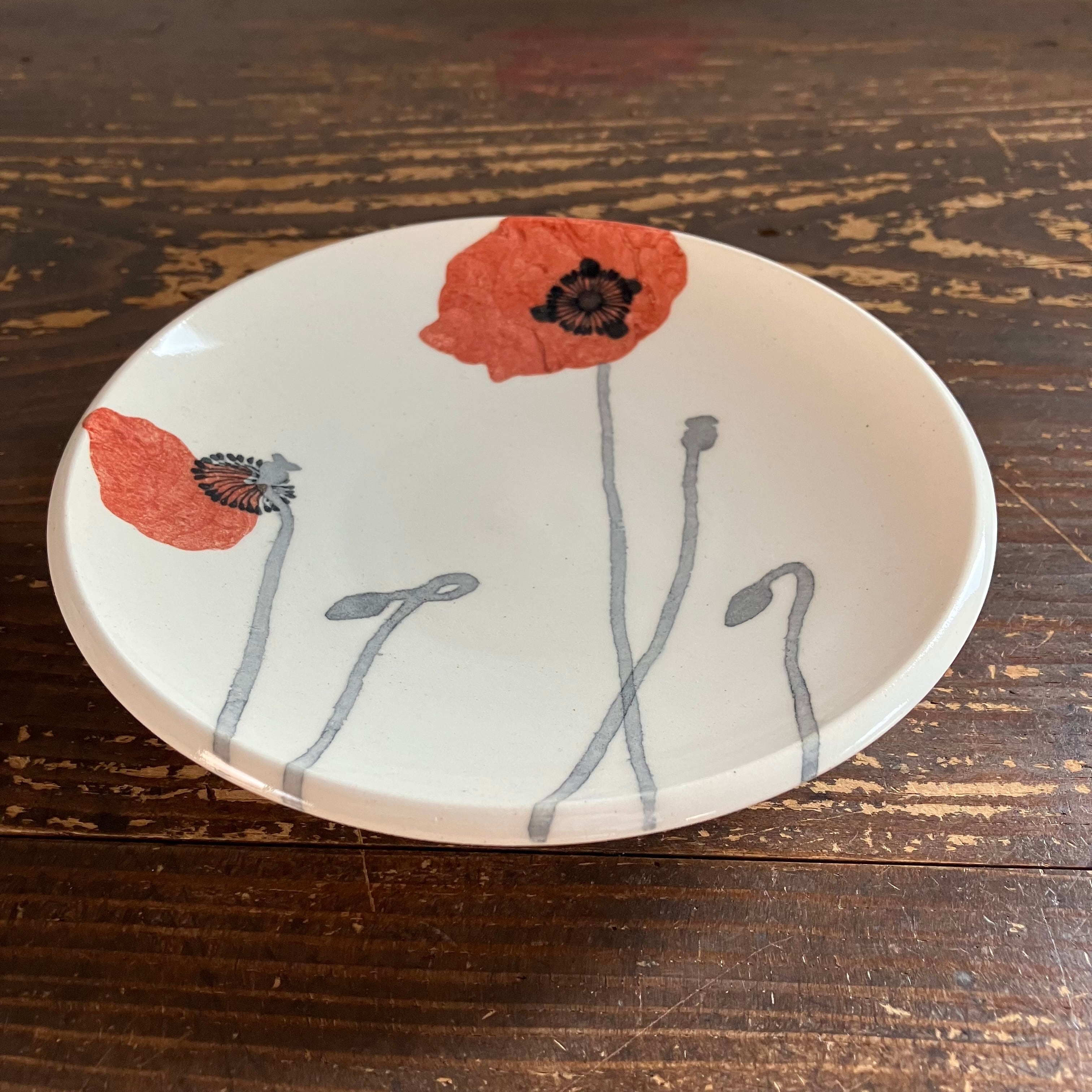 ケシの花のお皿/陶彩窯×杉浦非水 砥部焼 | 歩音 -あるね-