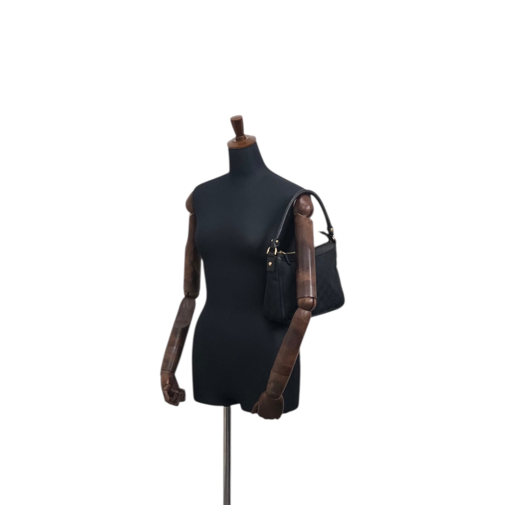 GUCCI グッチ GGキャンバス ショルダーバッグ ブラック ロゴ