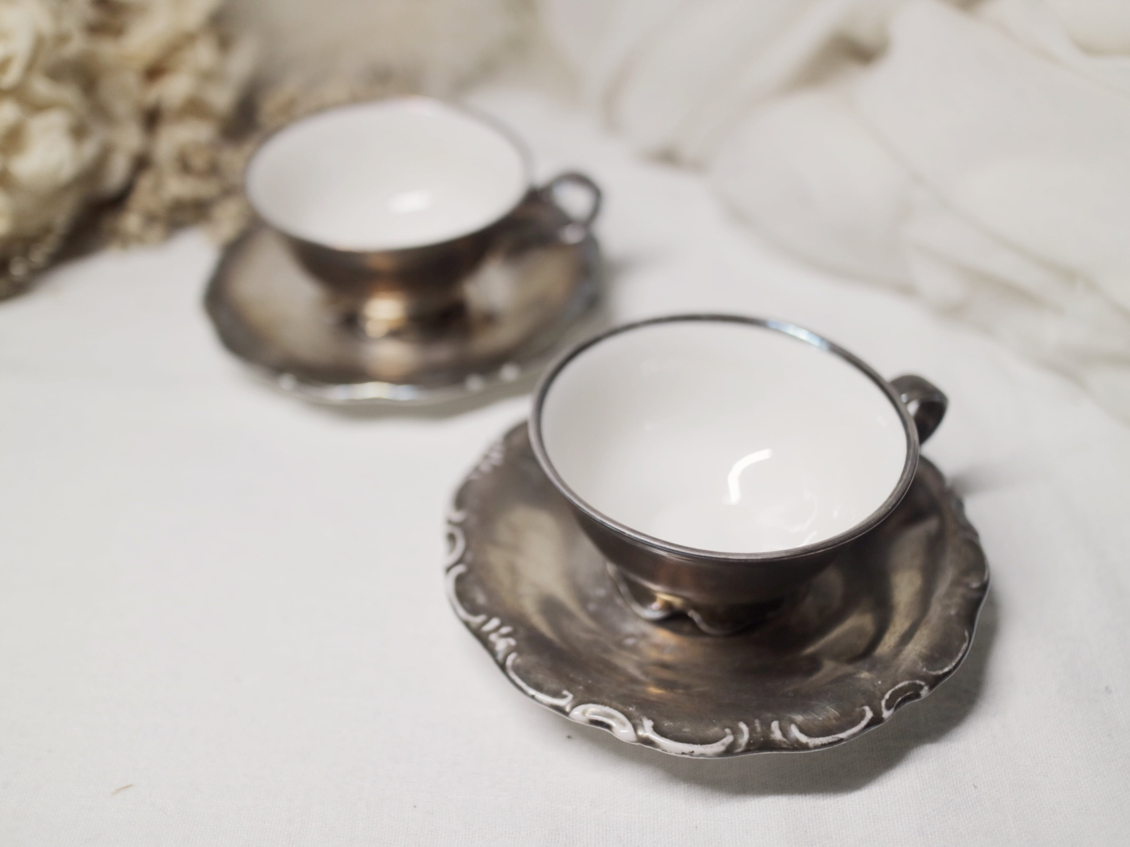 Waldershof窯 銀彩ティーカップ | L'engageantes