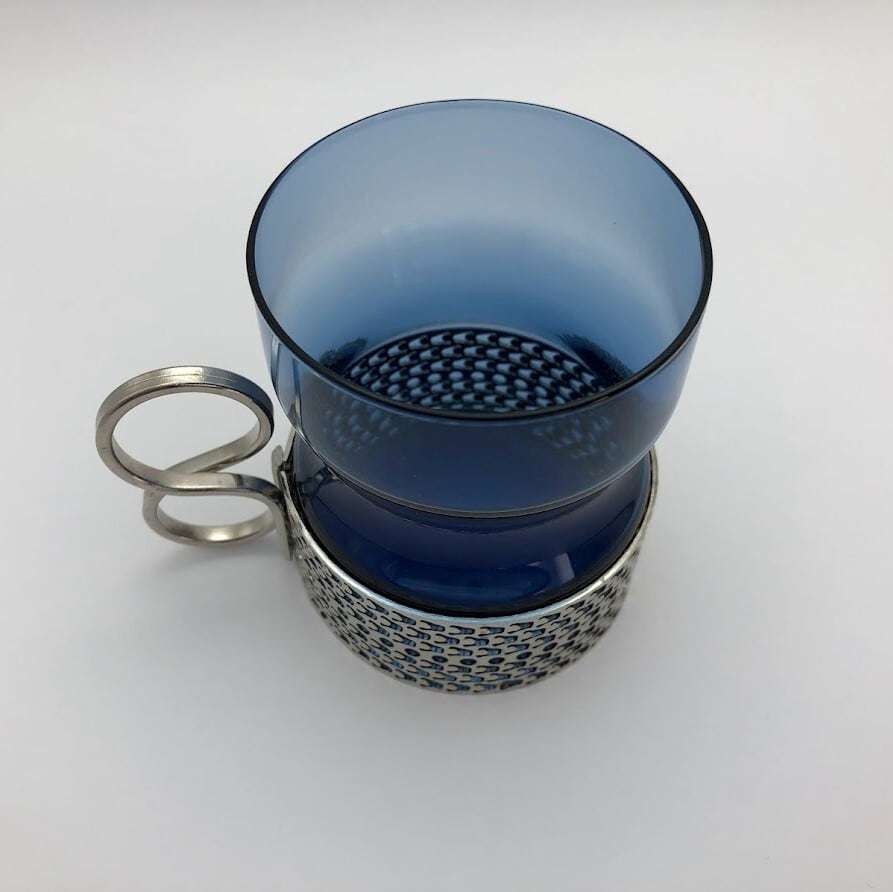 イッタラ ツァイッカ iittala Tsaikka ホルダー付きグラス ブルー