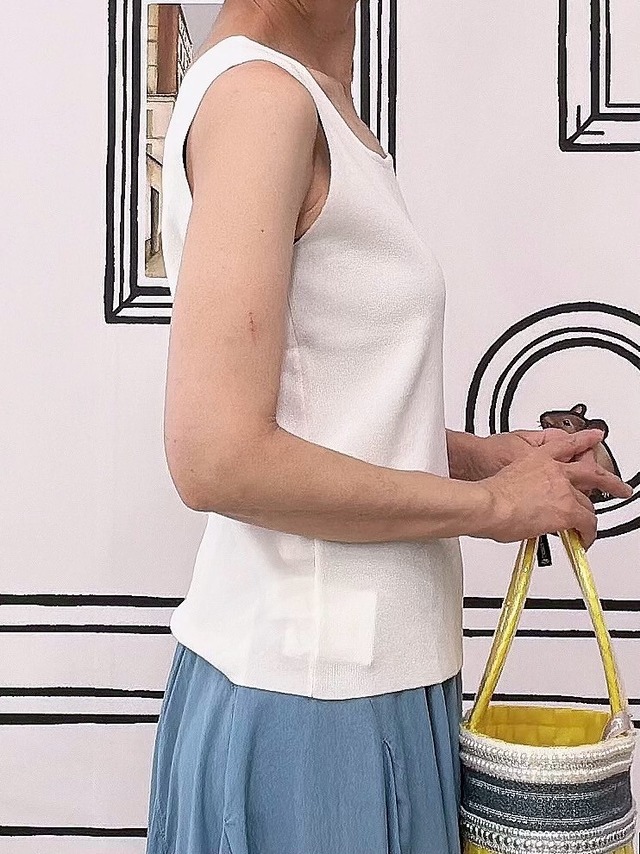 CLOCHE スクエアネックニットタンクトップ