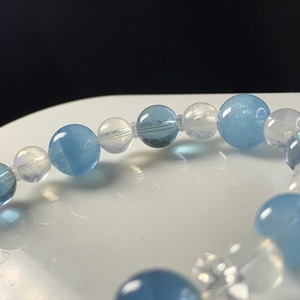 ブルーフローライト×デザインブレスレット