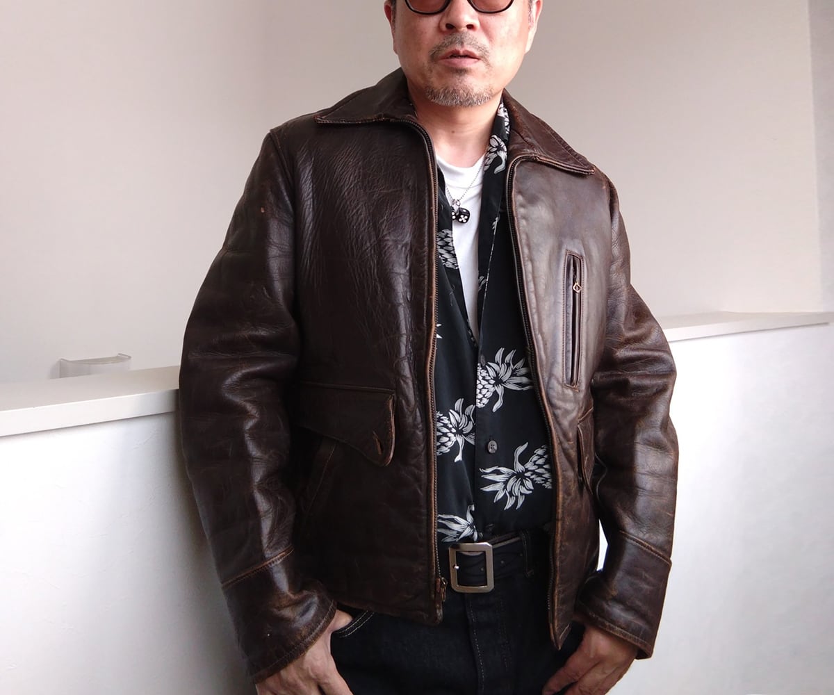 ビンテージ　レザージャケット　1940s ホースハイド　US36位 40s SPORT JACK HORSEHIDE JACKET 38 | SECOND TIME GLORY