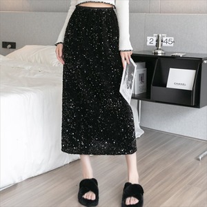 【送料無料】 ロングスカート 3色 スカート ロング ロング丈 フレア Aライン シンプル キラキラ スパンコール かわいい 大人可愛い きれいめ カジュアル 大人 おしゃれ お洒落 こなれ感 コンサバ系 ラフ 抜け感 冬 30代 40代 レディース 女性用 ママ ママ服 デート お出かけ お呼ばれ パーティー 休日 アウトドア お茶会 女子会 着回し 普段使い 韓国 韓国系 楽ちん あったか 暖かい 体型カバー 定番 プチプラ 大きめ プラスサイズ ブラック ブラウン シルバー 大人カラー 秋カラー