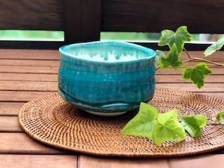 ターコイズブルーお抹茶碗（matcha bowl） | ma-lie smile*（マーリ