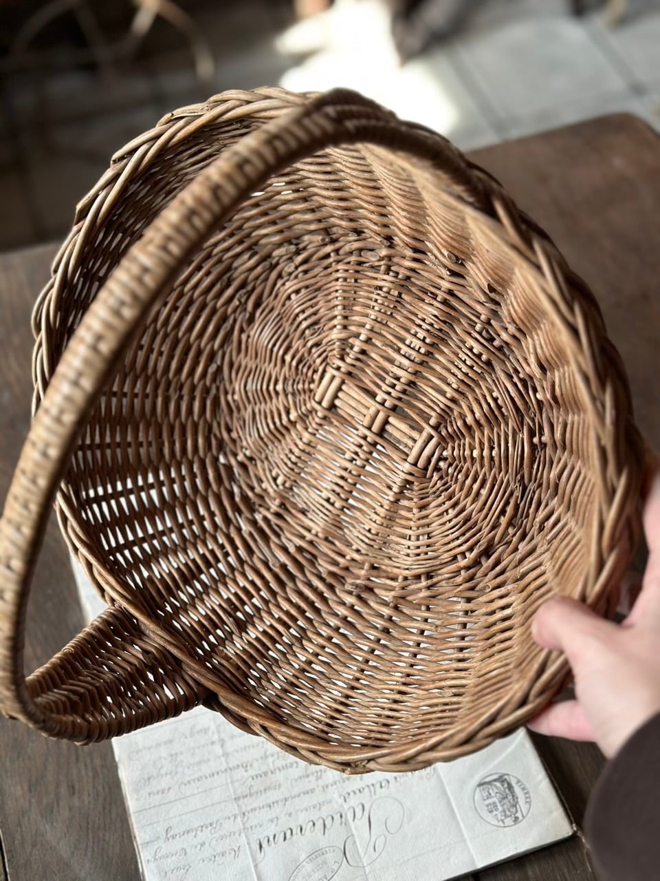ラタン製 マルシェバスケット パニエ | Brocante de La Cocotte